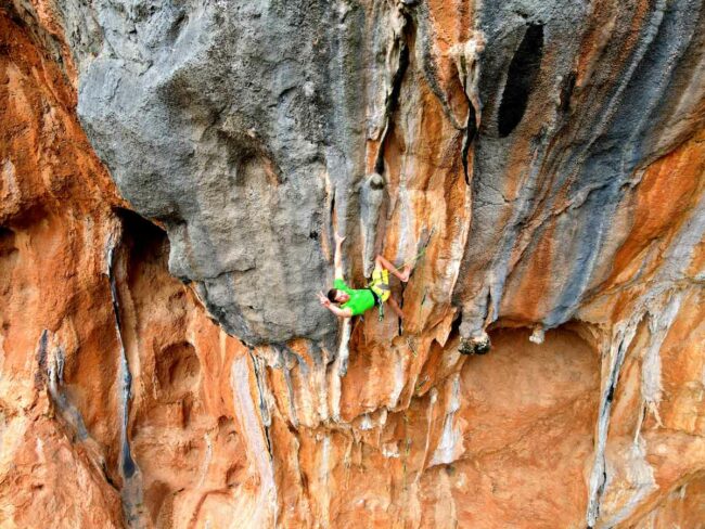 Leonidio climbing with Simon Montmory certified climbing instructor