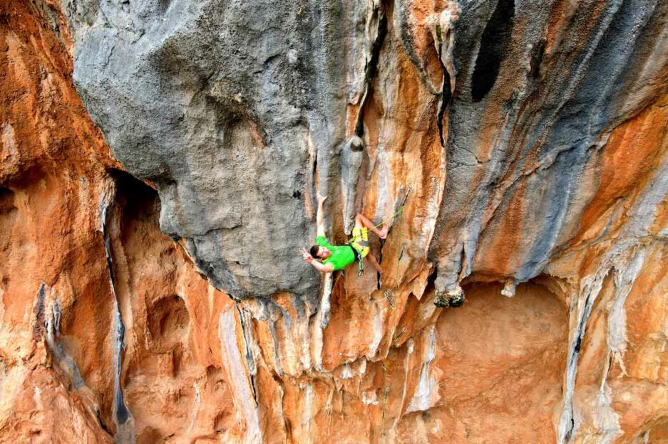 Leonidio climbing with Simon Montmory certified climbing instructor